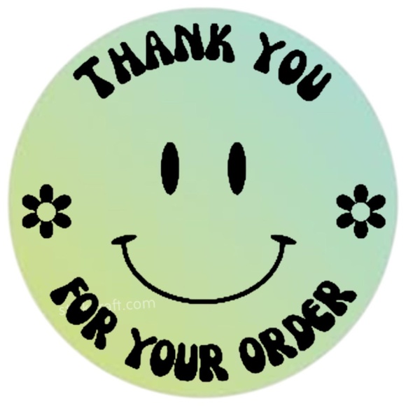 100 Thank You Stickers for your order 2in round Shipping Supplies NWT poshmark - Picture 9 of 15